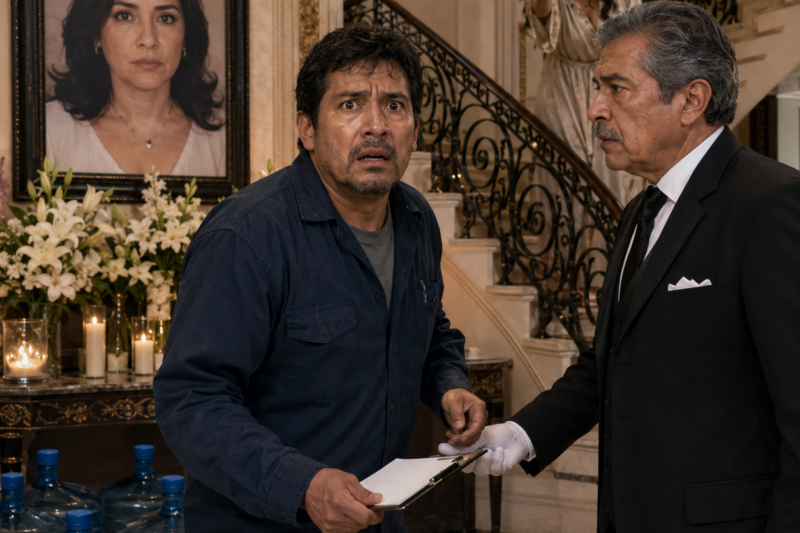 El Repartidor de Agua Entró a la Mansión de una Familia Millonaria… y Quedó Paralizado al Ver un Retrato Fúnebre Idéntico a la Mujer que Dormía a su Lado Cada Noche