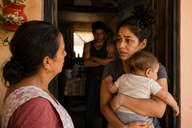Mi vecina solía venir todos los días a pedir azúcar con su bebé en brazos, y yo pensaba que solo era una muchacha desorganizada. Hasta que una mañana me susurró: “No vengo por azúcar, Doña Carmen… vengo porque es la única forma en que él me deja salir viva del departamento”.