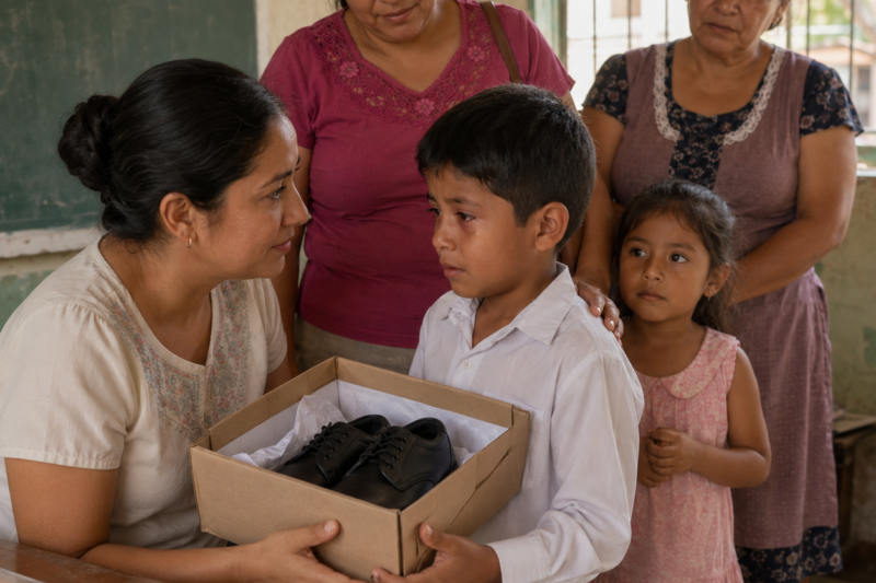 El Niño Usó Zapatos Demasiado Pequeños Durante Todo El Año Escolar, Pero El Día Que Su Maestra Le Regaló Unos Nuevos, Él Pidió Llevárselos A Su Hermanita
