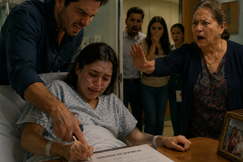 Una mujer gravemente enferma está siendo presionada por su marido para que firme una demanda de divorcio, pero justo cuando la tinta toca el papel, entra su suegra y hace algo que deja a todos los presentes sin palabras…