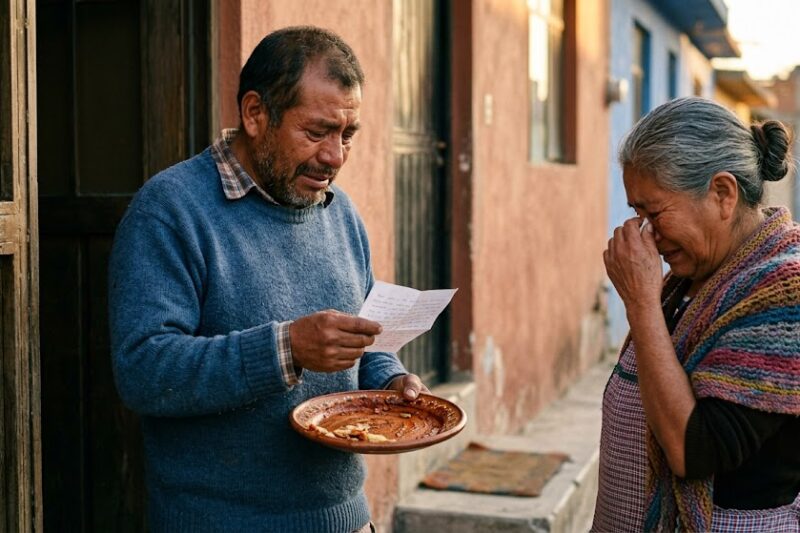 Durante meses dejé comida en la puerta de mi vecino sin saber que ese plato era lo único que lo mantenía en pie. El día que falleció, su familia tocó a mi puerta con una nota que me partió en dos…
