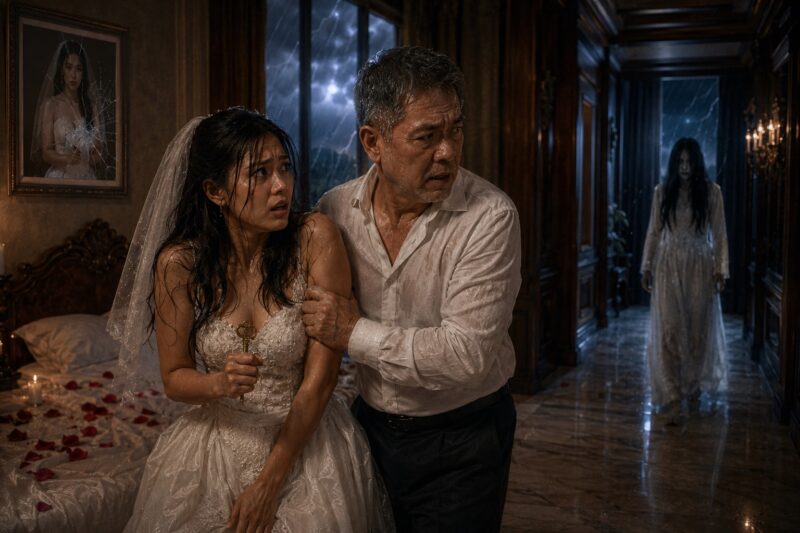 LA NOCHE DE MI BODA, MI ESPOSO DE 62 AÑOS ME DIO LA ESPALDA Y ME DEJÓ SOLA CON EL VESTIDO PUESTO… PERO A LA MEDIANOCHE, LA EMPLEADA TOCÓ LA PUERTA Y SUSURRÓ ALGO QUE ME HELÓ LA SANGRE: “SEÑORA… USTED NO DEBERÍA DORMIR EN ESTA HABITACIÓN…”