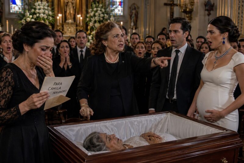 “En Medio del Funeral en Guadalajara, La Amante Vestida de Blanco Me Sonrió y Susurró: ‘La Abuela Le Dejó Todo a Mi Hijo’… Pero Cuando Abrieron el Ataúd, Toda la Familia Salazar Empezó a Gritar”
