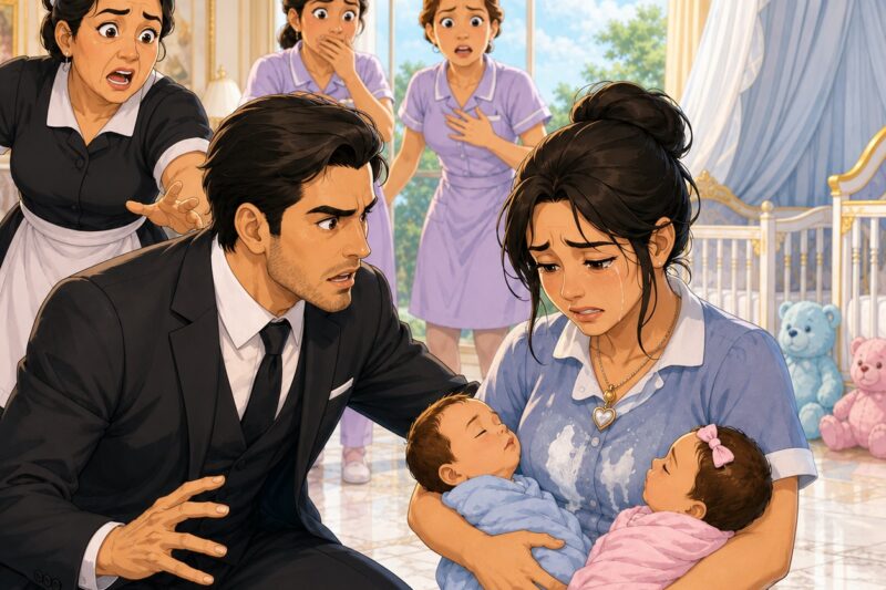 Los gemelos del magnate más temido de Monterrey lloraron sin parar durante un mes tras la muerte de su madre… hasta que una humilde mujer de limpieza los abrazó — y el secreto escondido en su cuerpo comenzó a destruir a toda la poderosa familia
