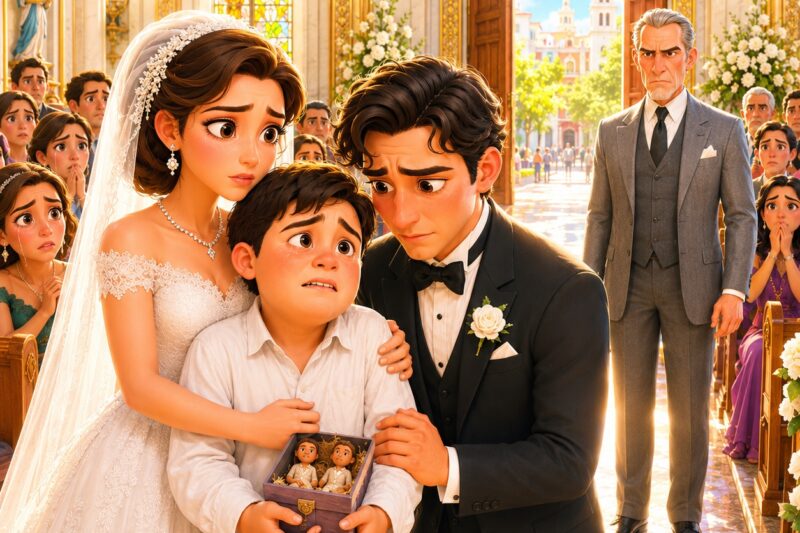 “Si hoy eliges a ese muchacho… perderás toda la herencia de la familia Salazar.”  El padre multimillonario amenazó fríamente a su hijo en plena boda, después de que el secreto del hermano menor ocultado durante años saliera a la luz.  Pero la frase que dijo después fue la que dejó a toda la iglesia sumida en un silencio absoluto…