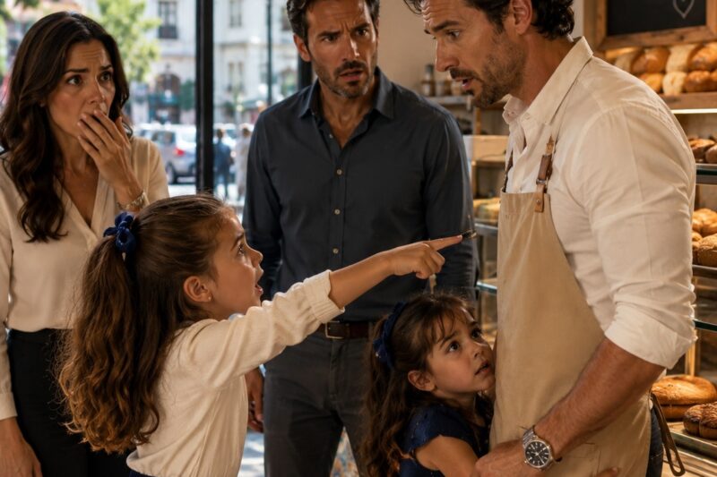 MI HIJA SEÑALÓ AL PANADERO DEL CENTRO COMERCIAL Y PREGUNTÓ: “MAMÁ… ¿POR QUÉ ESE SEÑOR TIENE EL MISMO RELOJ QUE PAPÁ?” Me quedé helada cuando miré la muñeca de aquel hombre…