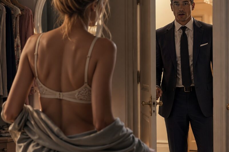 Ella era la niñera invisible, hasta que el millonario entró por error en una habitación a la que no debía entrar y la vio cambiándose…