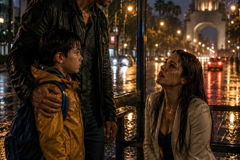 MI EXESPOSO APARECIÓ BAJO LA LLUVIA CON UN NIÑO DE LA MANO PERO CUANDO EL PEQUEÑO ME LLAMÓ “MAMÁ”… DESCUBRÍ QUE ME HABÍAN MENTIDO DURANTE TRES AÑOS