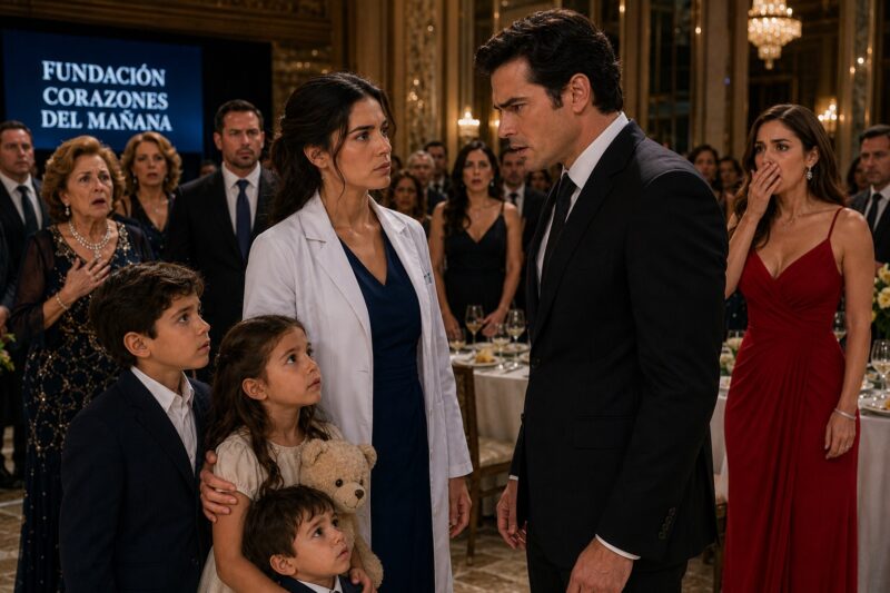 El Multimillonario Se Divorció de Su Esposa Porque Creía Que Era “Infértil” — Cinco Años Después, Una Cirujana Apareció Frente a Él Con Tres Niños Que Tenían Exactamente Sus Mismos Ojos