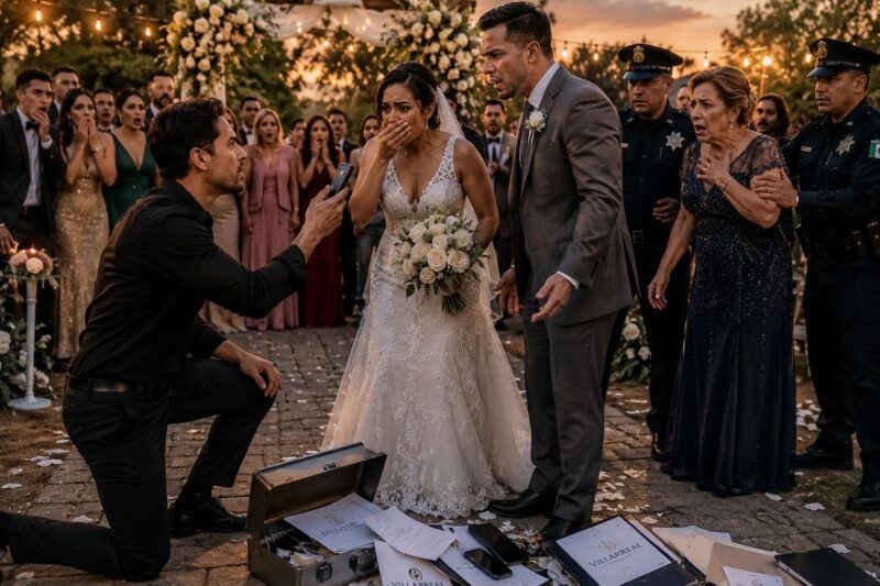 El Novio Estaba Leyendo Sus Votos Cuando Un Hombre Con Un Bolso Entró a la Boda — Pero Cuando Abrió El Bolso, La Novia Comenzó a Temblar Frente a Todos