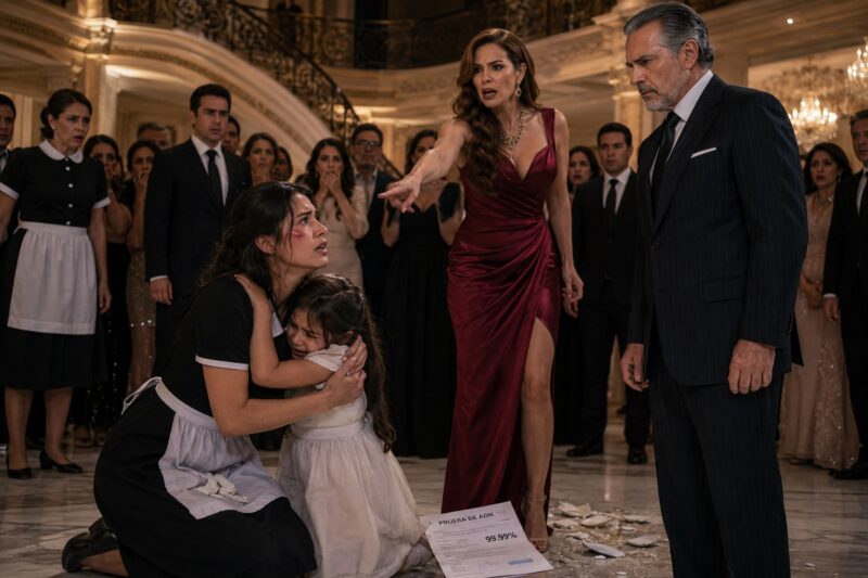 Fui abofeteada en plena fiesta de cumpleaños de la hija de mi patrón, pero lo que dejó a toda la sala sin aliento no fue esa bofetada