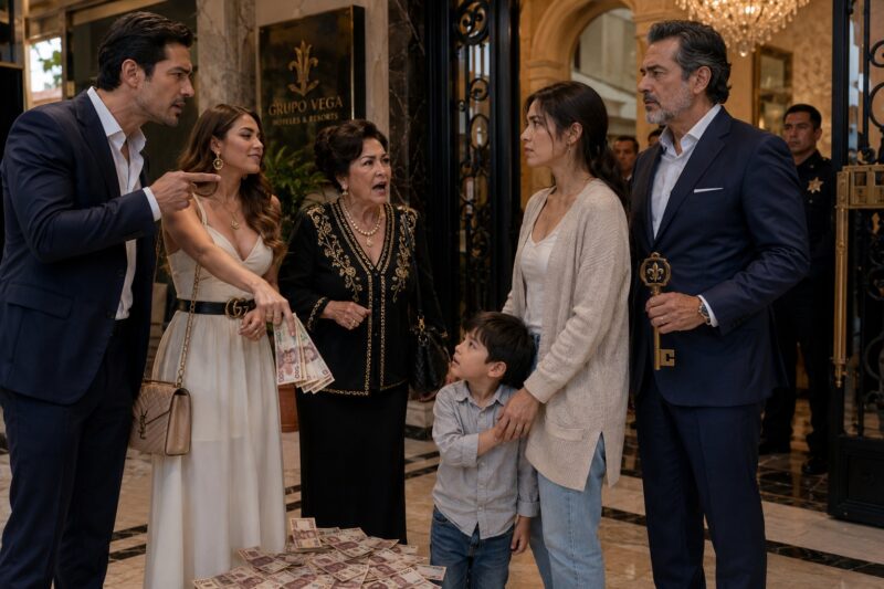 Mi exesposo estuvo diez minutos frente a la puerta de mi casa solo para burlarse de que yo vivía en un departamento viejo después del divorcio.  Su nueva esposa incluso arrojó un fajo de pesos a mis pies y me preguntó si necesitaba “dinero para sobrevivir”.  Pero en cuanto la puerta detrás de mí se abrió, el rostro de ambos se puso pálido, como si hubieran visto algo que jamás debieron ver.