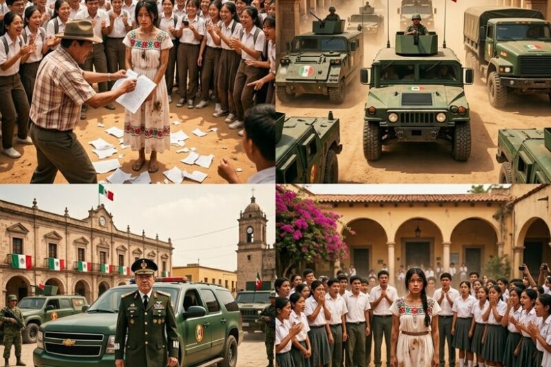 Dije que mi padre era el Ministro de Defensa. Toda la escuela se burló de mí y me llamaron mentiroso. El profesor me obligó a arrodillarme en medio del patio y rompió mi ensayo frente a todos. Pero minutos después, el suelo comenzó a temblar cuando un convoy militar entró al colegio y el hombre con uniforme que cruzó la puerta dejó a toda la escuela en completo silencio…