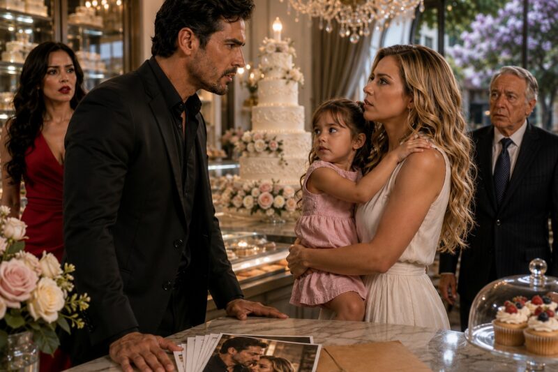 EL MULTIMILLONARIO MEXICANO FUE A ENCARGAR EL PASTEL DE BODA PARA SU PROMETIDA, PERO NO ESPERABA QUE LA NIÑA EN BRAZOS DE LA DUEÑA DE LA PASTELERÍA LO MIRARA Y DIJERA: “USTED SE PARECE AL HOMBRE DE LA FOTO QUE MI MAMÁ ESCONDE DEBAJO DE LA ALMOHADA…”