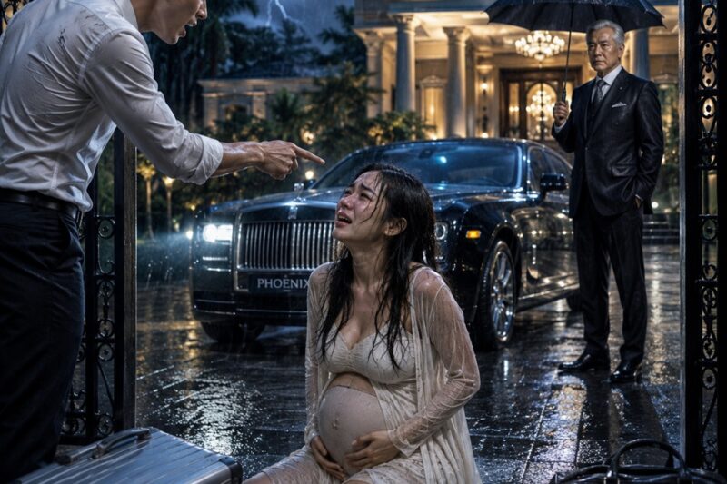 Expulsó a su esposa embarazada a la calle en una noche de lluvia y tormenta. No imaginaba que ella era la única hija de un multimillonario de sangre fría. Lo que hizo ese magnate inmediatamente después lo dejó completamente en pánico…