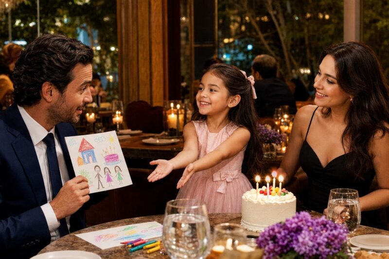 “No guardamos mesas para hombres solos”, se burlaron, humillando al millonario en su cumpleaños… hasta que mi hija de seis años le ofreció la silla que su propia familia pagó para dejar vacía