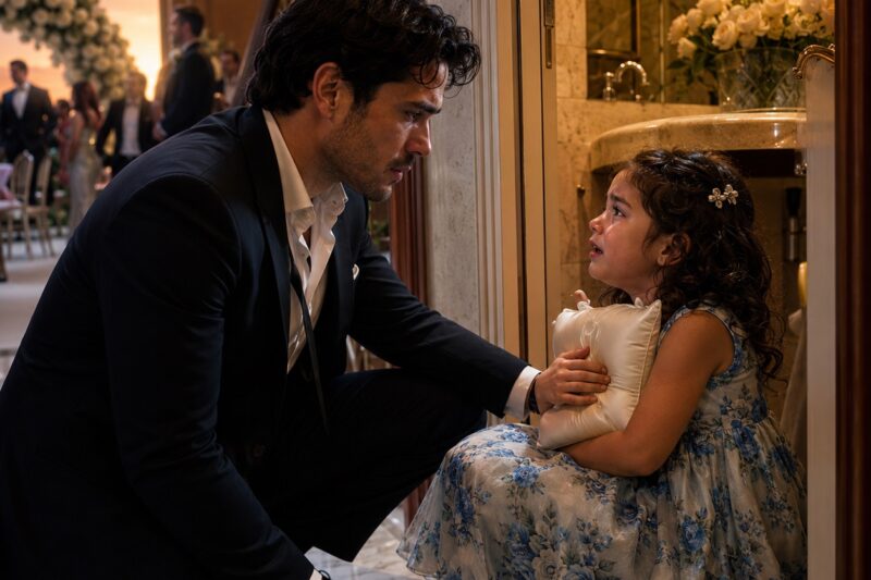 El magnate mexicano descubrió a su hija escondida en medio de la boda más lujosa de San Pedro Garza García. Con un pequeño vestido floreado y lágrimas silenciosas en los ojos, la niña de seis años le susurró algo a Alejandro que cambió el destino de todos para siempre: