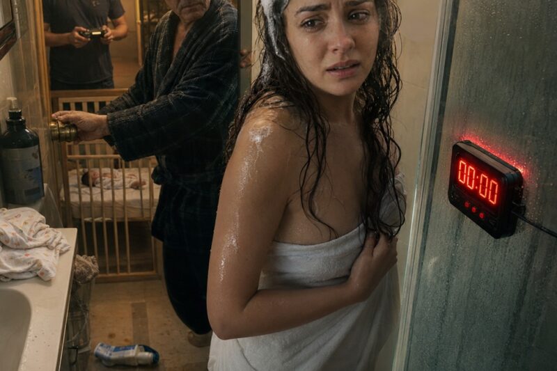 MI ESPOSO ME DABA SOLO 4 MINUTOS PARA BAÑARME ANTES DE CORTAR EL AGUA… PERO CUANDO MI SUEGRO ENTRÓ DURANTE LA CUENTA REGRESIVA, LE DIO A SU HIJO UNA LECCIÓN QUE JAMÁS OLVIDARÍA.