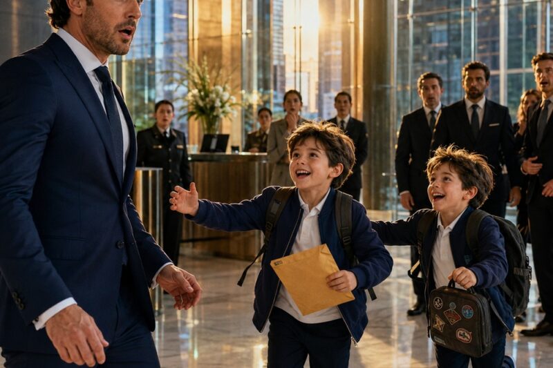 EL MILLONARIO AL QUE LE DIJERON QUE JAMÁS PODRÍA SER PADRE… HASTA QUE DOS PEQUEÑOS GEMELOS ENTRARON CORRIENDO A SU OFICINA GRITANDO: “¡PAPÁ!”