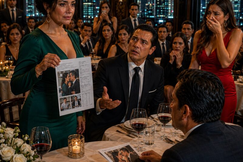 Valeria Torres descubrió la reservación romántica de su esposo… así que invitó al esposo de la amante a la mesa de al lado.
