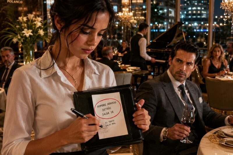 EL MESERA RODEÓ CINCO PALABRAS EN LA CUENTA DE UN JEFE MAFIOSO… Y TODO EL RESTAURANTE DEJÓ DE RESPIRAR