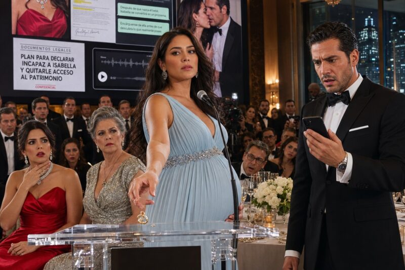 La primera cosa que hizo Isabella Montiel sobre el escenario fue colocar una mano sobre su vientre de embarazada y quitarse el anillo de bodas con la otra.
