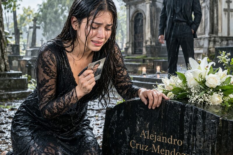 ELLA LLORABA FRENTE A LA TUMBA DEL JEFE DE LA MAFIA… SIN SABER QUE ÉL ESTABA VIVO, OBSERVÁNDOLA DESDE LAS SOMBRAS
