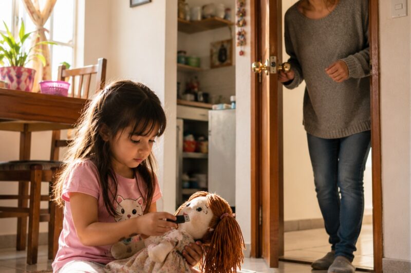 MI EXMARIDO ME ABANDONÓ POR UNA MILLONARIA Y PASÓ TRES AÑOS SIN ENVIARLE NI UN SOLO PESO A NUESTRA HIJA. Y DE PRONTO, DE LA NADA, LE MANDÓ UNA MUÑECA VIEJA Y SUCIA… ESTUVE A PUNTO DE TIRARLA A LA BASURA HASTA QUE ME DESPERTÉ A LAS 3 DE LA MAÑANA Y VI A MI HIJA SACANDO ALGO DE SU ESTÓMAGO: “SÁLVAME. ME TIENEN SECUESTRADO.”