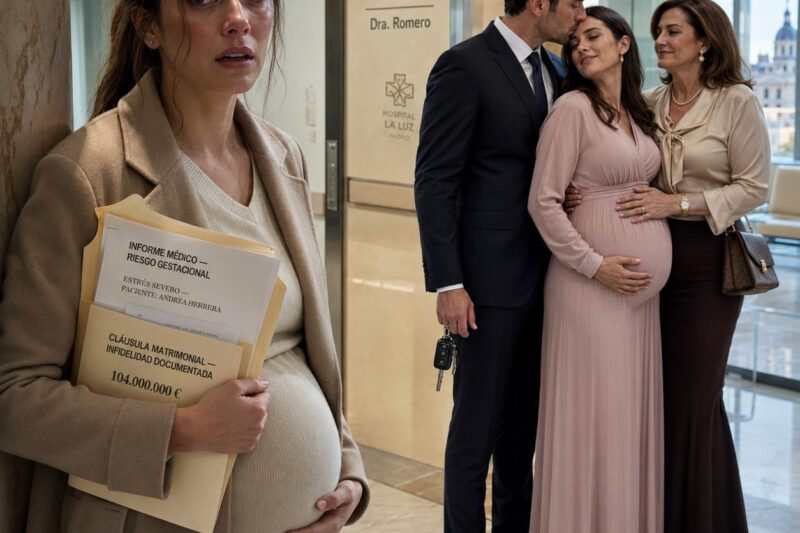 ESTABA EMBARAZADA DE SIETE MESES CUANDO DESCUBRÍ A MI MARIDO BESANDO LA FRENTE DE MI MEJOR AMIGA EN EL HOSPITAL — PERO CUANDO ME DEJÓ DESANGRARSE SOLA PARA CELEBRAR EL BABY SHOWER DE SU AMANTE, UNA SOLA LLAMADA A MI PADRE DESTRUYÓ EL SECRETO DE 100 MILLONES DE EUROS QUE ÉL LLEVABA AÑOS ESCONDIENDO…