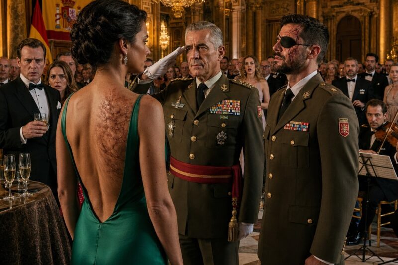 La Cicatriz Que Silenciaba un Salón Entero: La Noche en Que una Soldado Ignorada Hizo que el General Más Poderoso de España le Rindiera Saludo Primero — y Todo el Mundo Entendió Por Qué