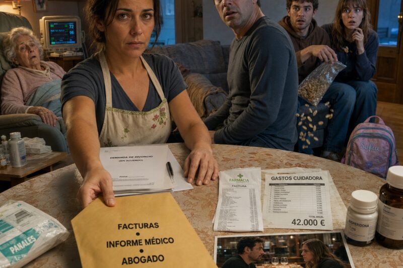 Cuidé a mi suegra paralítica durante 5 años, lavé su ropa, cambié sus pañales, le di de comer cada día — y cuando mi marido me pidió el divorcio frente a toda la familia, lo único que hice fue… sonreír.