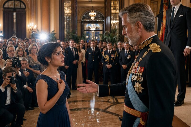 MI MARIDO MILLONARIO ANUNCIÓ NUESTRO DIVORCIO DELANTE DE MINISTROS Y CÁMARAS EN SU PROPIA FIESTA DE ASCENSO — PERO UN REY EXTRANJERO LO INTERRUMPIÓ TODO PARA PREGUNTARME POR EL COLGANTE QUE LLEVABA AL CUELLO
