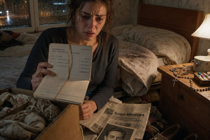 LA NOCHE QUE ENTERRÉ A MI MADRE, ENCONTRÉ UNA LIBRETA BANCARIA ESCONDIDA BAJO SU ALMOHADA CON 1.200.000 EUROS — MIENTRAS TODOS CREÍAMOS QUE VIVÍA DE UNA PENSIÓN MISERABLE… HASTA QUE EL NOMBRE DE UN DESCONOCIDO LO CAMBIÓ TODO