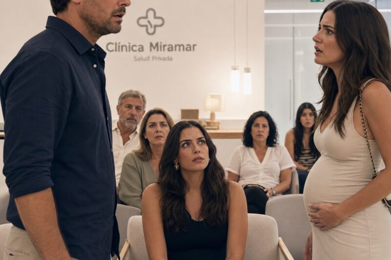 Mi ex apareció en la clínica privada presumiendo con su novia embarazada y usando mi tarjeta médica VIP… hasta que el altavoz pronunció una frase que le borró la sonrisa delante de todos