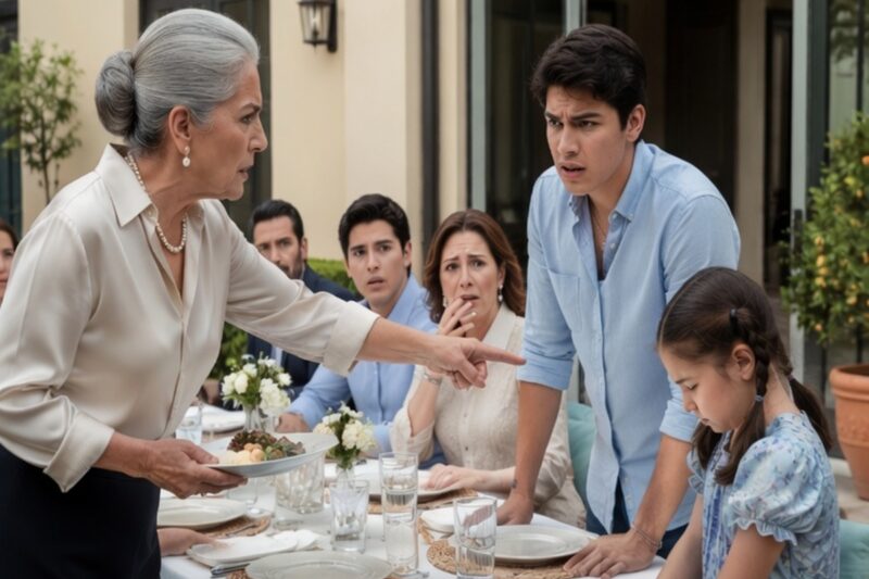 Mi madre mandó a mi hija adoptiva a la cocina frente a 70 invitados; mi hijo de 16 años se levantó y destapó el peor secreto de nuestra familia