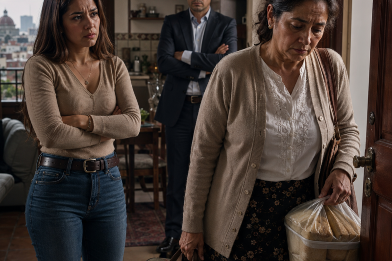 Mi mamá salió de nuestro departamento en la Ciudad de México con una bolsa de tamales, después de pasar 12 días siendo tratada como un estorbo por su yerno — pero cuando la madre de él llegó con maletas para quedarse seis semanas, abrí mi laptop y calculé cada peso frente a toda la familia.