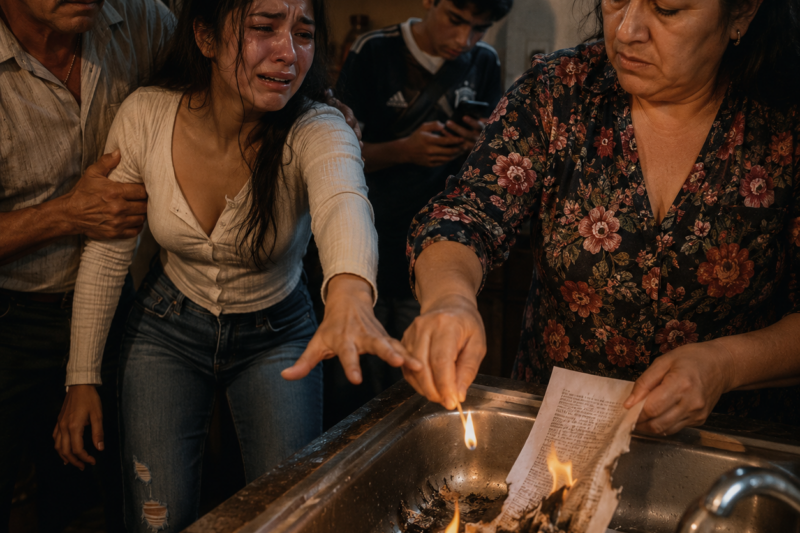 Mi papá se rio de mi 96/100 y mi mamá quemó mis papeles de beca en el fregadero — hasta que, en la cena de noviembre, una llamada desde Monterrey hizo una sola pregunta que dejó muda a toda la familia