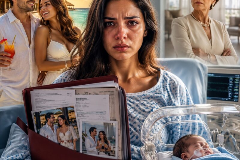 Mi Esposo Me Abandonó A Mí Y A Nuestro Bebé De Tres Días Con Fiebre Para Irse De Vacaciones Con Su Amante. Cinco Días Después Regresó Sonriendo… Hasta Que Vio La Cuna Vacía