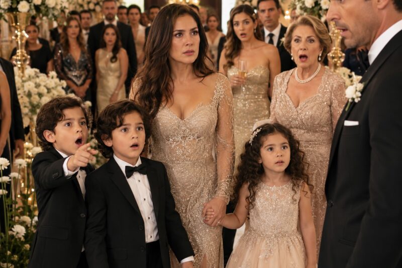 La Llamó Estéril Durante Once Años, Pero Sus Tres Hijos Entraron a Su Boda y Destruyeron la Mentira que Había Construido
