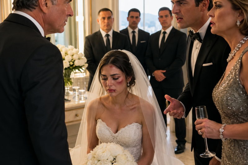 EL DÍA DE SU BODA, SU PADRE DESCUBRIÓ LOS MORETONES BAJO EL VELO… Y EN CINCO MINUTOS DESTRUYÓ AL NOVIO Y A TODA SU FAMILIA