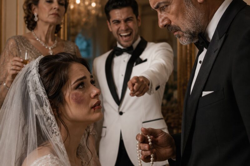 EL DÍA DE MI BODA, MI PADRE VIO LOS MORETONES EN MI ROSTRO. «HIJA MÍA… ¿QUIÉN TE HIZO ESTO?», PREGUNTÓ CON LA VOZ TEMBLOROSA. MI PROMETIDO SOLO SE RIO. «EN NUESTRA FAMILIA ASÍ SE APRENDE A OBEDECER». EL SILENCIO LO INVADIÓ TODO. ENTONCES MI PADRE SE GIRÓ Y DIJO CON FRIALDAD: «ESTA BODA HA TERMINADO. Y TAMBIÉN EL IMPERIO DE TU FAMILIA».