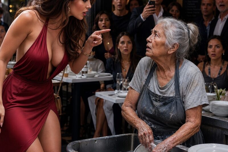 Una Mujer Rica Humilló a una Anciana Lavaplatos por Parecer “Indigente”… Pero la Verdad Detrás de Ella Hizo Llorar a Todo el Pueblo