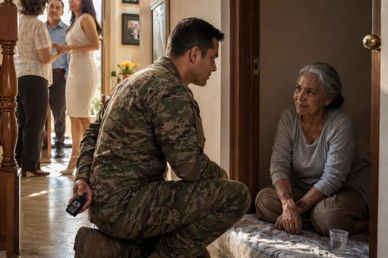 Cuando Regresé del Ejército, Mi Esposa Les Dijo a los Vecinos: «Mi Suegra Tiene Demencia y Se Lastima Sola». Pero La Encontré Encerrada en un Cuarto Oscuro, Perfectamente Lúcida, Sin Teléfono y con Moretones que se Negaba a Explicar.
