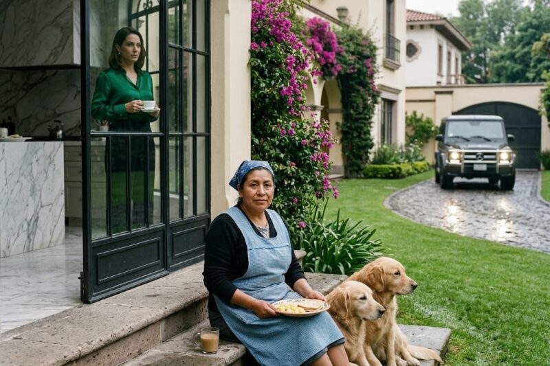 La cruel millonaria obligó a su empleada doméstica a comer afuera con los perros. Entonces apareció una G-Wagon…