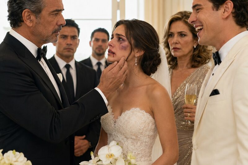 EL DÍA DE MI BODA, MI PADRE VIO LOS MORETONES EN MI ROSTRO. «MIJA… ¿QUIÉN TE HIZO ESTO?», PREGUNTÓ CON LA VOZ TEMBLOROSA. MI PROMETIDO SOLO SE RIO. «EN MI FAMILIA ASÍ APRENDEN LAS MUJERES A OBEDECER». ENTONCES MI PADRE DIJO: «ESTA BODA SE ACABÓ. Y TAMBIÉN EL IMPERIO DE LOS VILLARREAL».