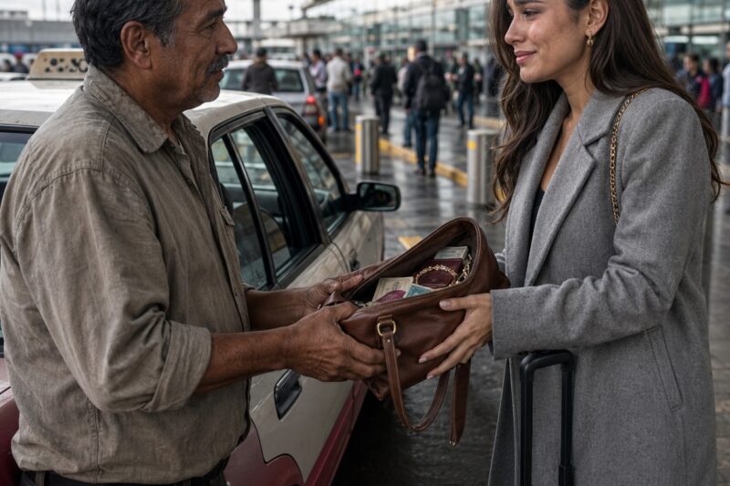 El Pobre Taxista Llevó a su Pasajera al Aeropuerto de la Ciudad de México, y lo que Ella Olvidó Cambió su Vida para Siempre…