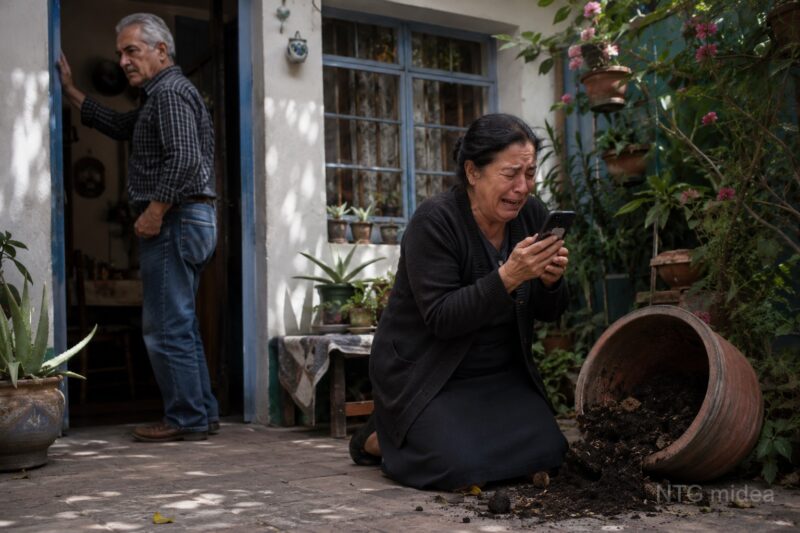 —Vieja metiche, ya deja en paz mis cosas. Esa fue la última frase dura que Julián me soltó sin mirarme a la cara. Por eso, cuando a los setenta encontré el celular que llevaba años escondido bajo una maceta y escuché su voz quebrarse, terminé de rodillas en el patio, llorando como una tonta.
