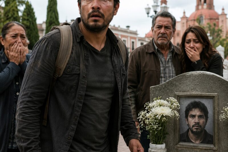 Regresé después de ocho meses trabajando en una zona incomunicada y encontré mi propia tumba en el panteón del pueblo. Mi esposa lloró al verme vivo, pero no de felicidad. Y cuando descubrí quién cobraba cada mes la pensión destinada a mi supuesta muerte, entendí que alguien llevaba meses esperando que jamás regresara.