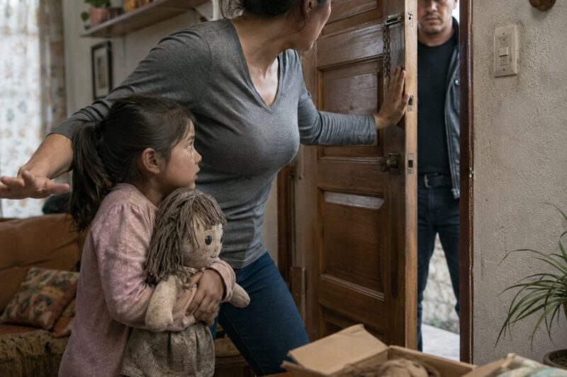 Mi exesposo nos abandonó por una millonaria y durante tres años no envió ni un solo peso para su hija. Luego, de la nada, le mandó una muñeca vieja y sucia. Estuve a punto de tirarla a la basura… hasta que desperté a las tres de la madrugada y vi a mi pequeña sacando algo de su vientre: «Ayúdame. Estoy secuestrado».