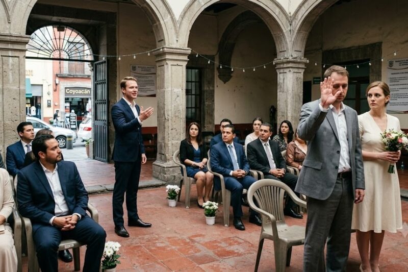 Fui al Registro Civil de Coyoacán para burlarme de mi exesposa porque iba a casarse con un camillero sin dinero. Llevaba un reloj suizo, una sonrisa venenosa y una frase lista para humillarla. Pero cuando vi al novio levantar la mano izquierda, se me quebraron las piernas.